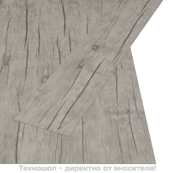 Самозалепващи подови дъски, 4,46 м², 3 мм, PVC, измит дъб