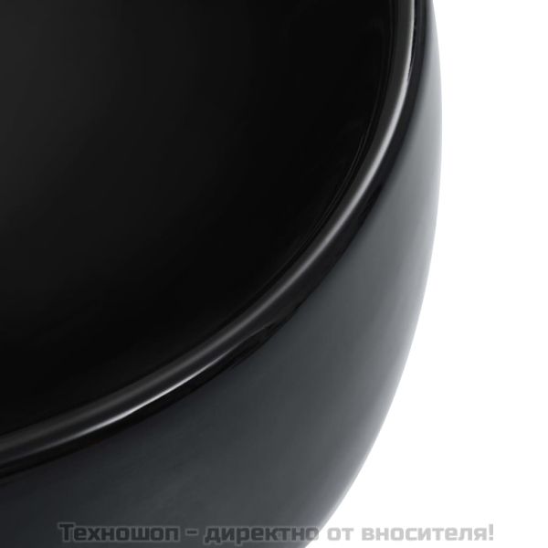 Мивка, 44,5x39,5x14,5 см, керамична, черна