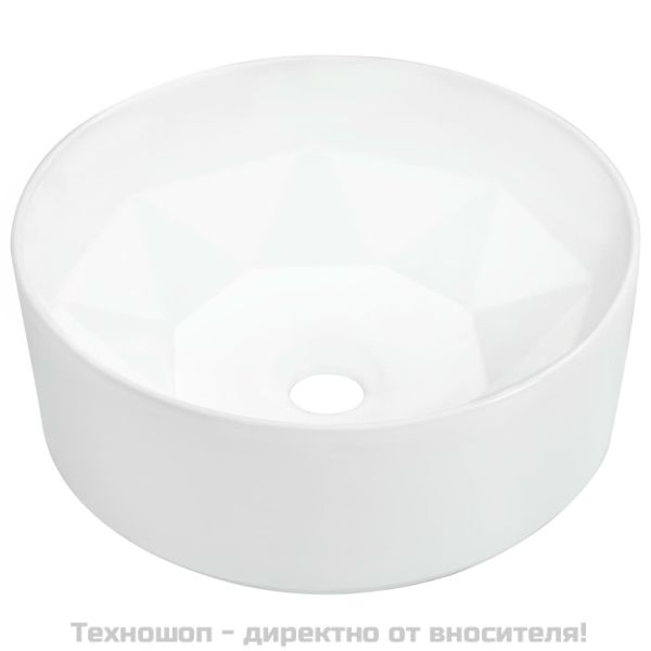 Мивка, 36x14 см, керамична, бяла