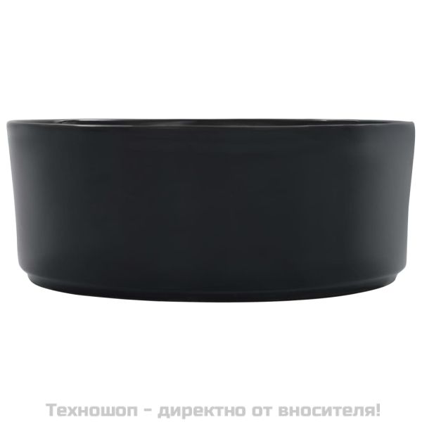 Мивка, 36x14 см, керамична, черна