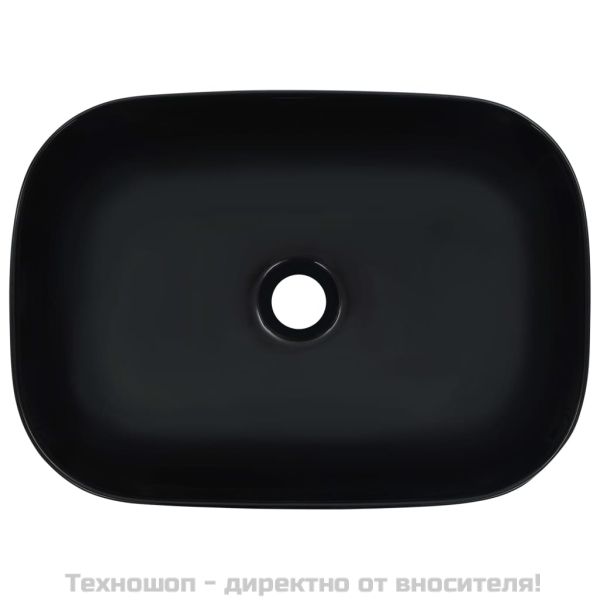 Мивка, 45,5x32x13 см, керамична, черна