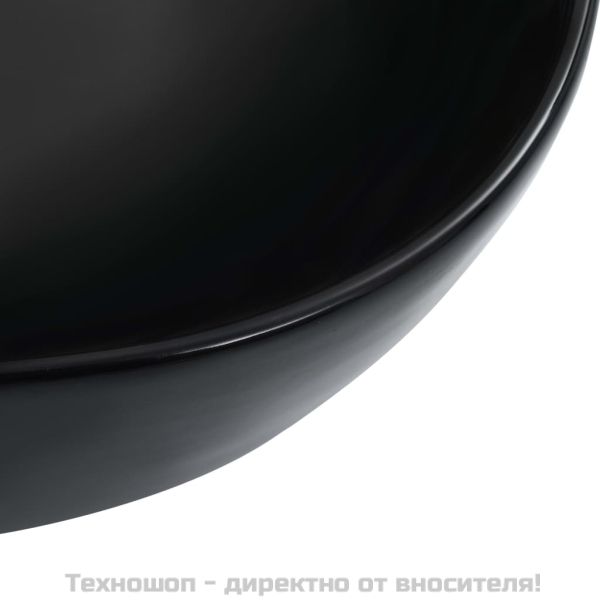 Мивка, 45,5x32x13 см, керамична, черна