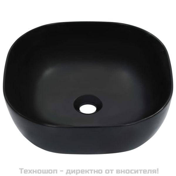Мивка, 42,5x42,5x14,5 см, керамична, черна