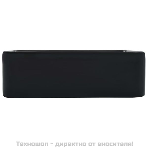 Мивка, 40x30x13 см, керамична, черна