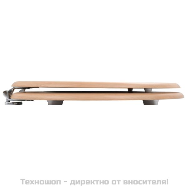 WC тоалетна седалка с капак, МДФ, дизайн бамбук