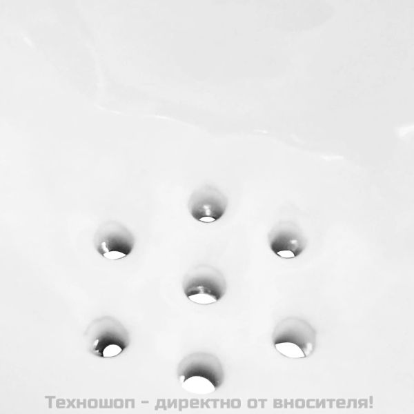 Окачен писоар с промивен кран, керамика, бял