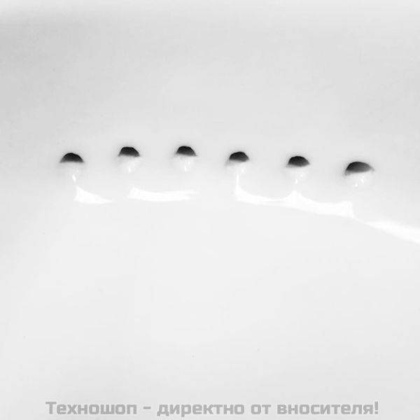 Окачен писоар с промивен кран, керамика, бял