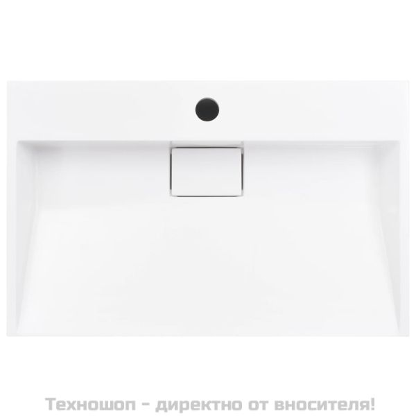 Мивка, 60x38x11 см, минерална/мраморна отливка, бяла