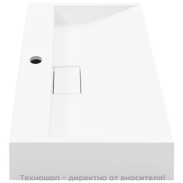 Мивка, 60x38x11 см, минерална/мраморна отливка, бяла