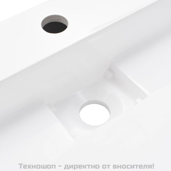 Мивка, 60x38x11 см, минерална/мраморна отливка, бяла