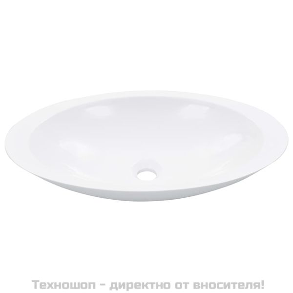 Мивка, 59,3x35,1x10,7 см, минерална/мраморна отливка, бяла