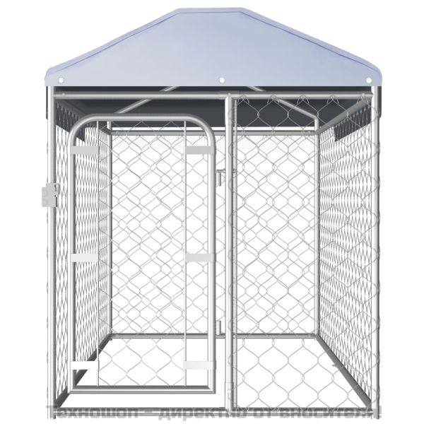 Външна клетка за кучета с покрив, 200x100x125 см