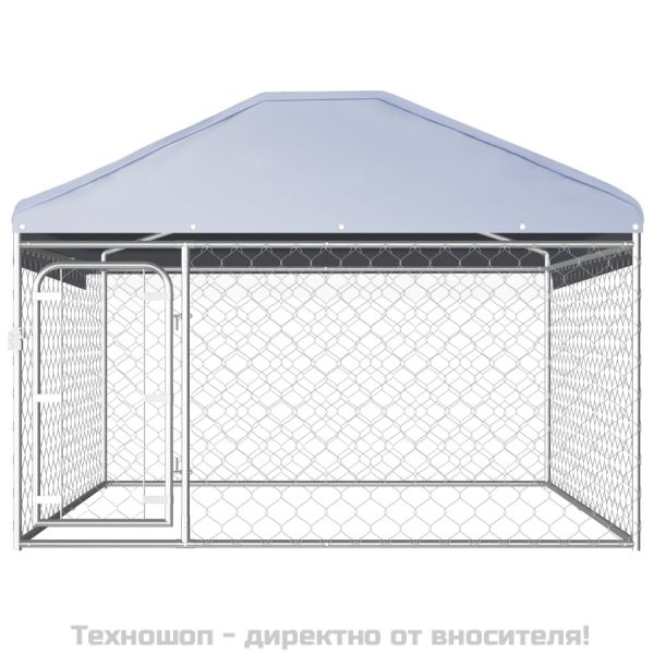 Външна клетка за кучета с покрив, 200x200x135 см