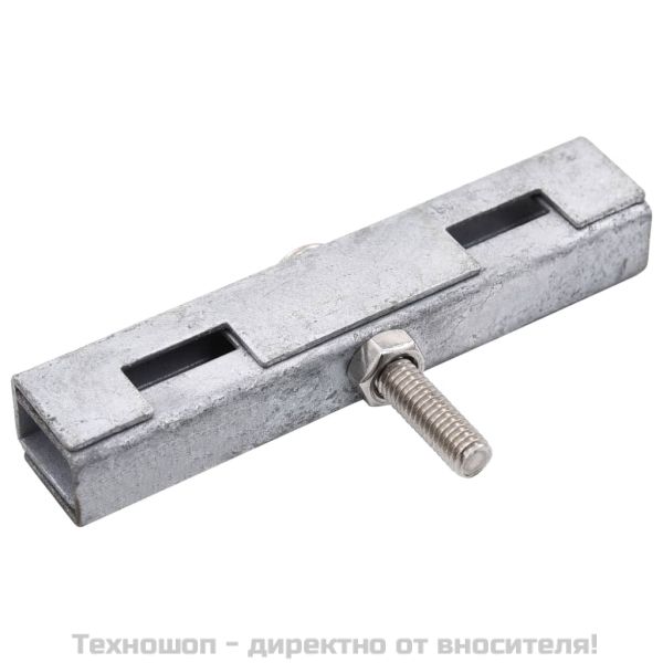 U-образни конектори за градински пана, 10 комплекта, сребристи