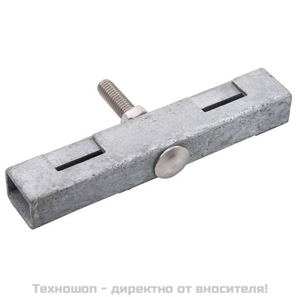 U-образни конектори за градински пана, 10 комплекта, сребристи