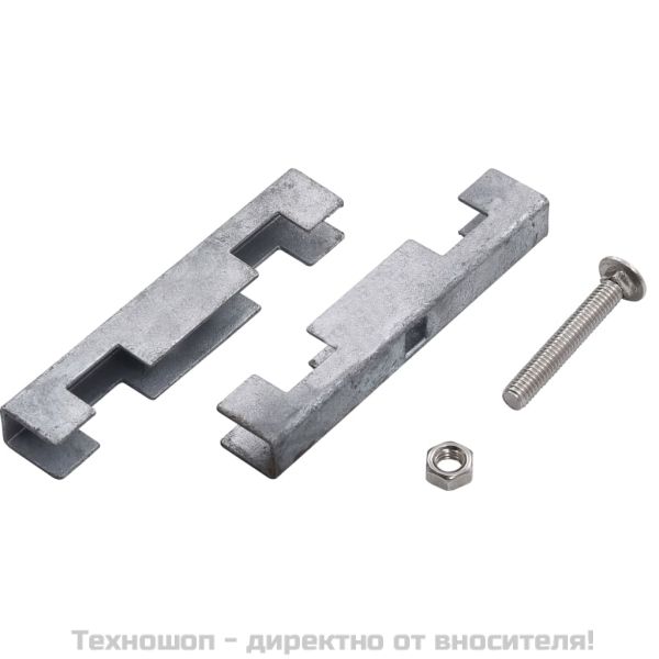 U-образни конектори за градински пана, 10 комплекта, сребристи