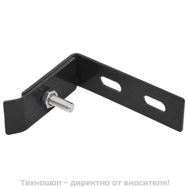 Ъглови крепежни планки, 10 комплекта, антрацит