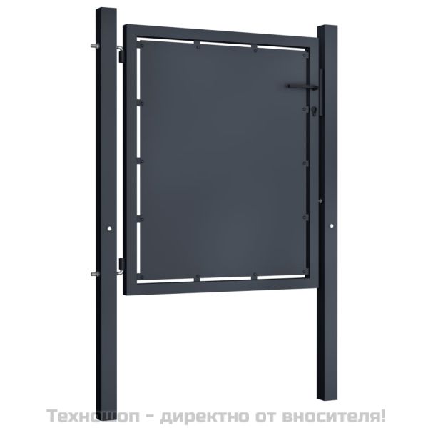 Градинска порта от стомана 100x100 см, антрацит