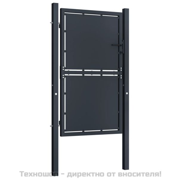 Градинска порта от стомана 100x125 см, антрацит