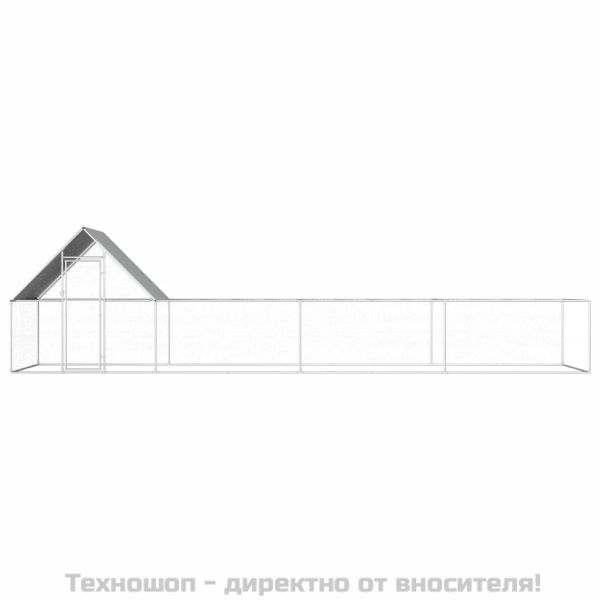 Птичарник, 8x2x2 м, поцинкована стомана
