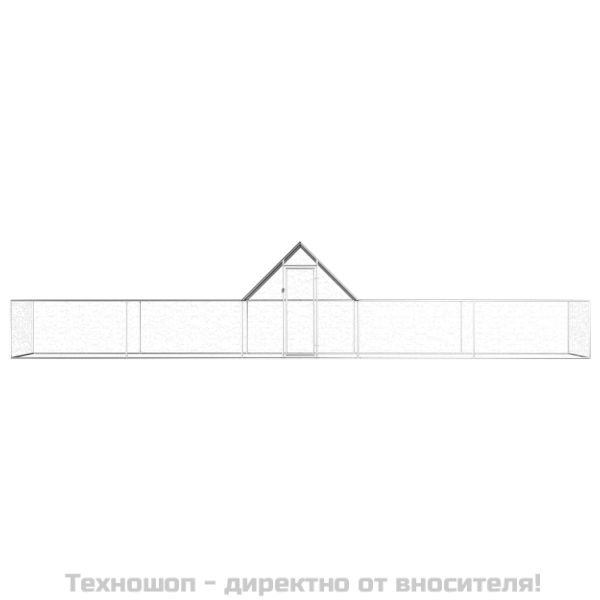 Птичарник, 10x2x2 м, поцинкована стомана