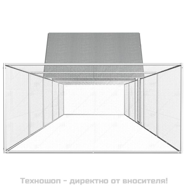 Птичарник, 10x2x2 м, поцинкована стомана