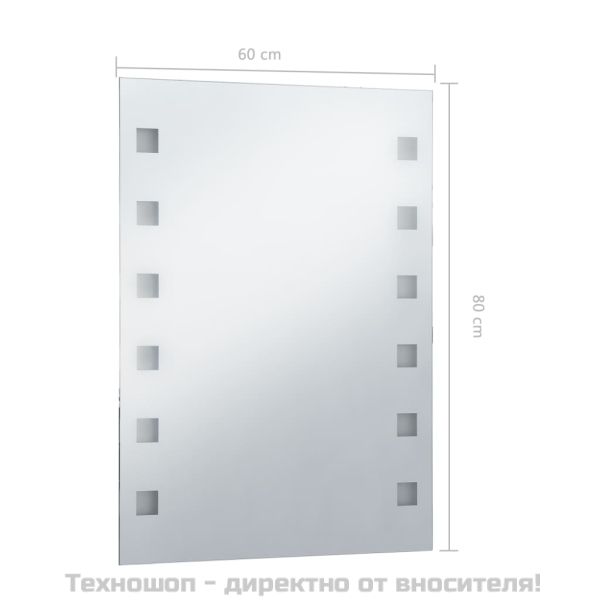 LED стенно огледало за баня 60x80 см