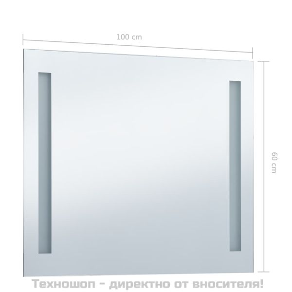 LED стенно огледало за баня 100x60 см