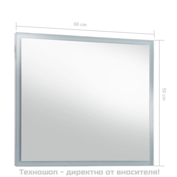 LED стенно огледало за баня 60x50 см