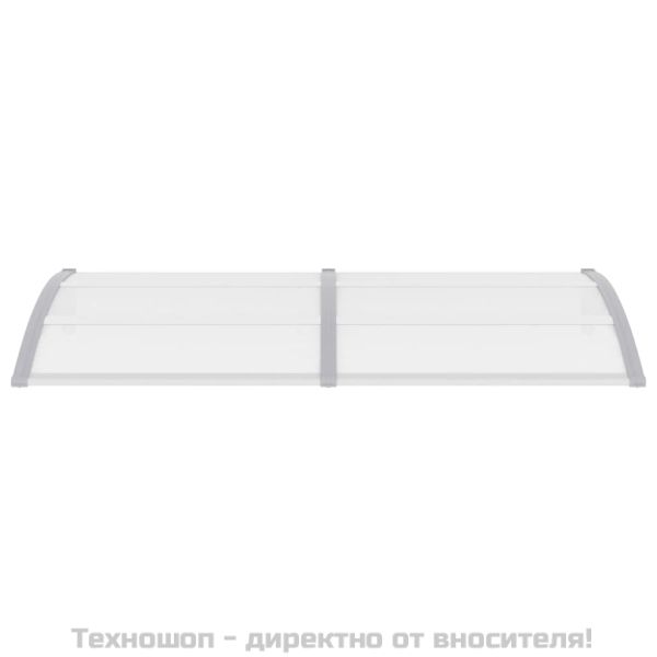 Навес за врата сиво и прозрачно 200x75 см PC