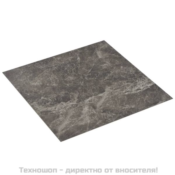 Самозалепващи подови дъски от PVC, 5,11 м², черен мрамор