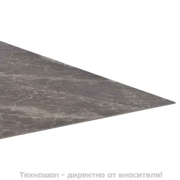 Самозалепващи подови дъски от PVC, 5,11 м², черен мрамор