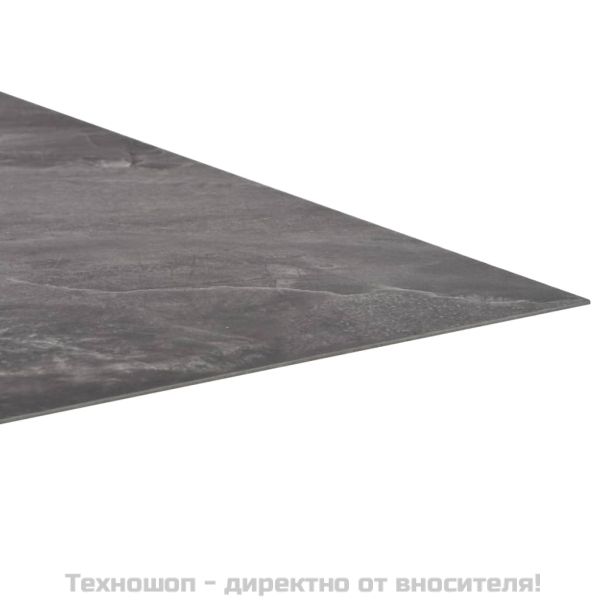 Самозалепващи подови дъски от PVC, 5,11 м², черни с шарки