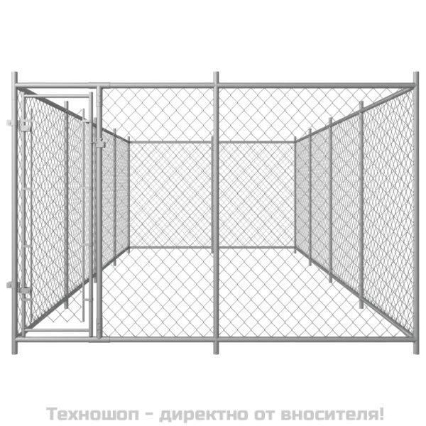 Дворна клетка за кучета, 7,6x3,8x1,9 м