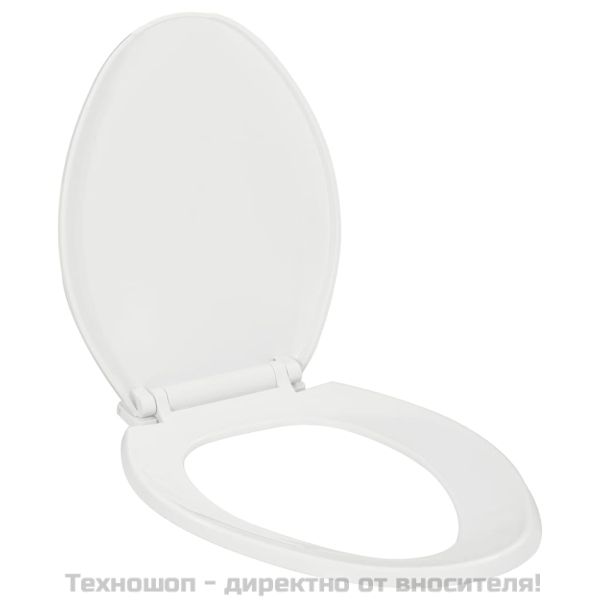 Тоалетна седалка, плавно затваряне, бърз монтаж/демонтаж, бяла