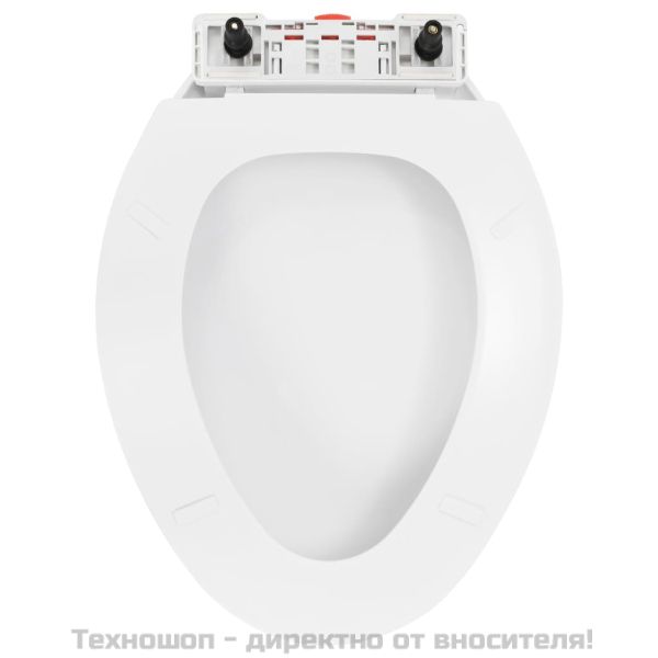 Тоалетна седалка, плавно затваряне, бърз монтаж/демонтаж, бяла