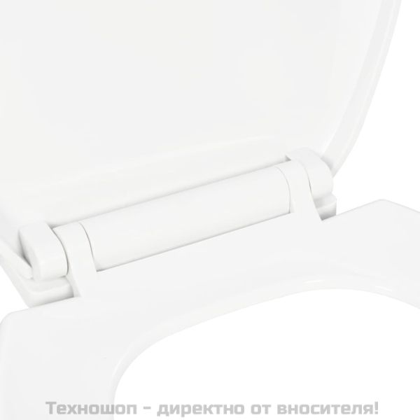 Тоалетна седалка, плавно затваряне, бърз монтаж/демонтаж, бяла