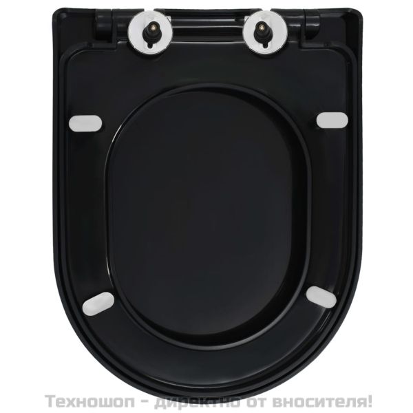 Тоалетна седалка, плавно затваряне, бърз монтаж/демонтаж, черна