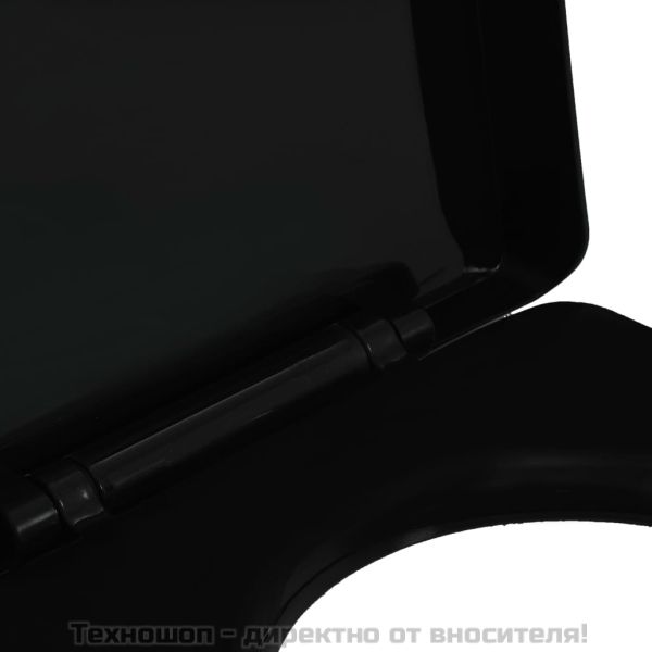 Тоалетна седалка, плавно затваряне, бърз монтаж/демонтаж, черна