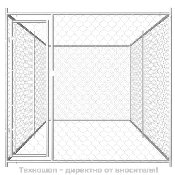 Дворна клетка за кучета, 382x192x185 см