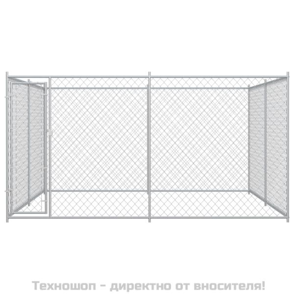 Дворна клетка за кучета, 383x383x185 см