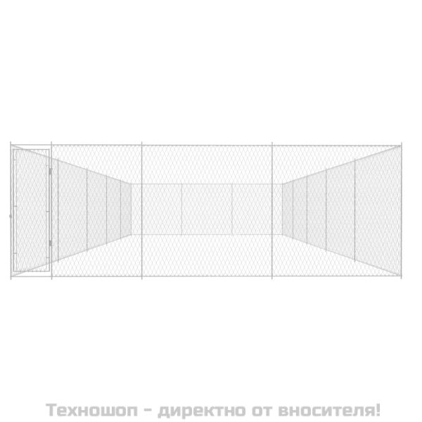 Дворна клетка за кучета, поцинкована стомана, 950x570x185 см