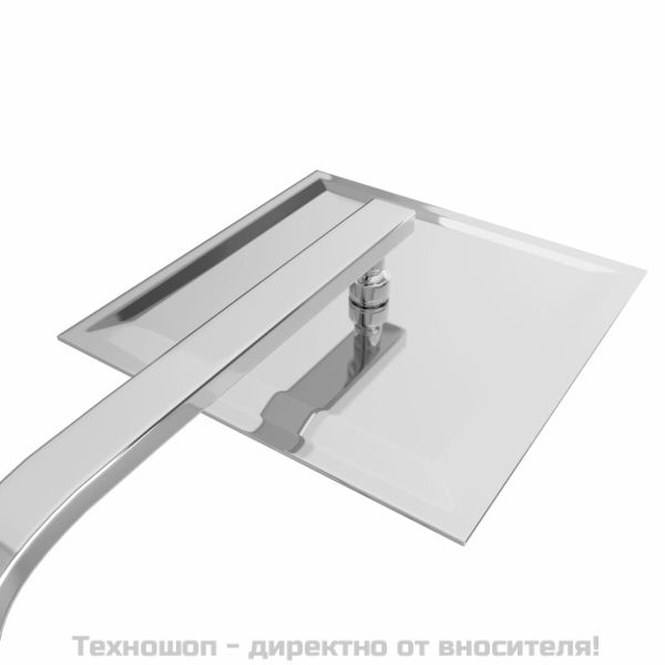 Душ комплект с две глави и термостат, неръждаема стомана