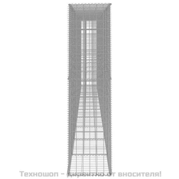 Габионна стена с капак, поцинкована стомана, 600x50x200 см