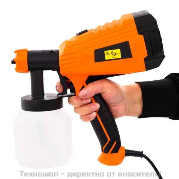 Електрически пистолет за боядисване 3 накрайника 500 W 800 мл