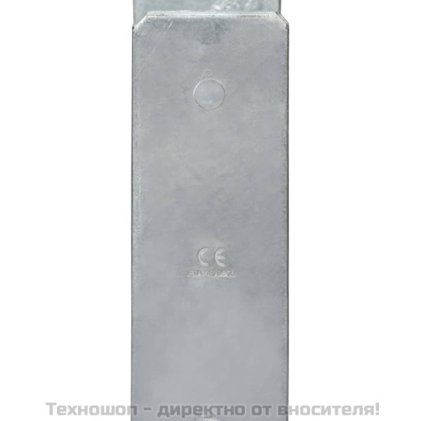 Подпори за ограда 6 бр сребристи 8x6x60 см поцинкована стомана