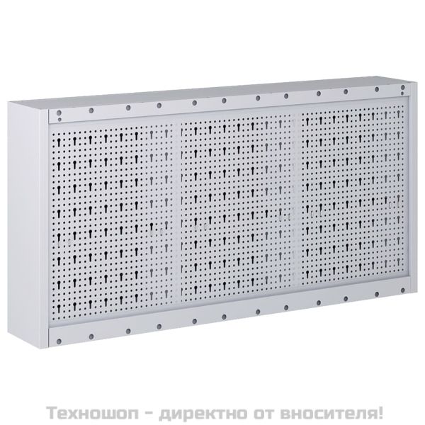 Стенен шкаф за инструменти, индустриален, метал, сиво и черно