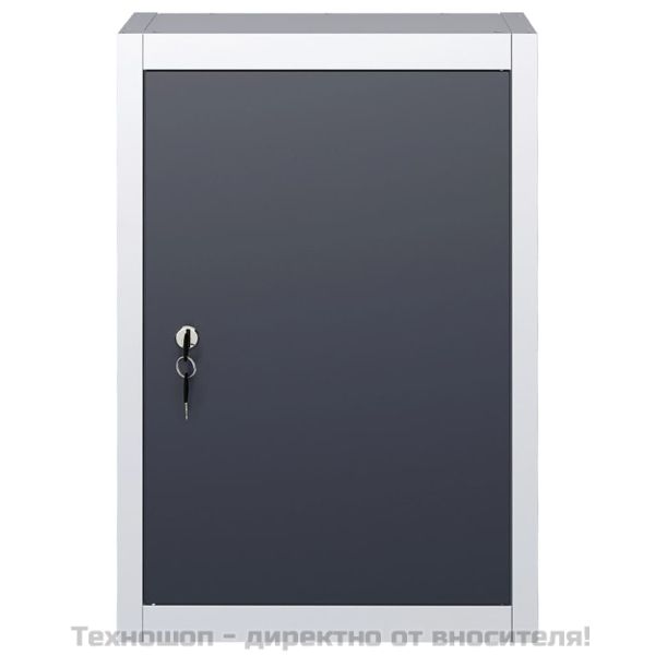 Стенен шкаф за инструменти, индустриален, метал, сиво и черно