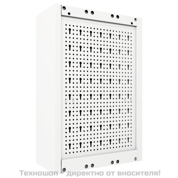 Стенен шкаф за инструменти, индустриален, метал, сиво и черно