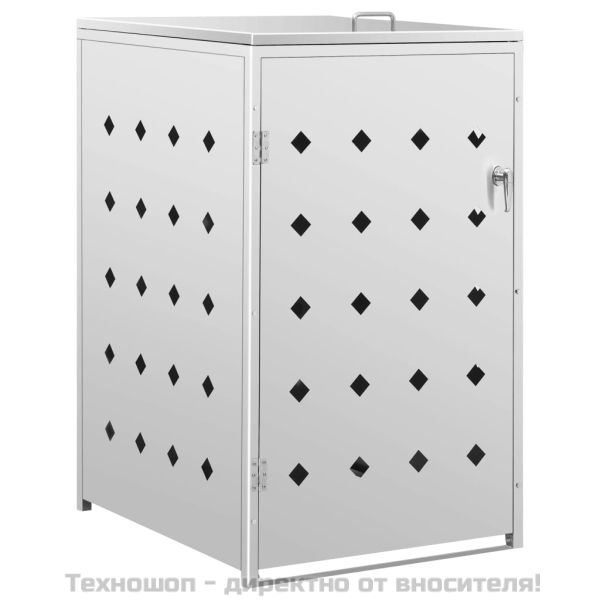 Единичен навес за кофа за смет 240 л, неръждаема стомана